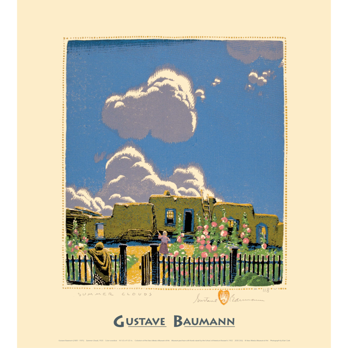 Gustave Baumann Summer Clouds Poster