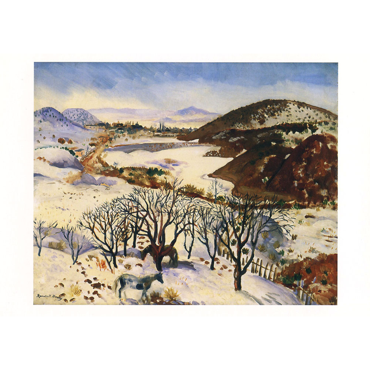 Winter Landscape by Randall Davey Holiday Card Set