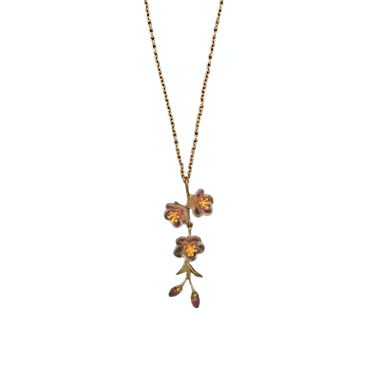 Peach Blossom Pendant Necklace