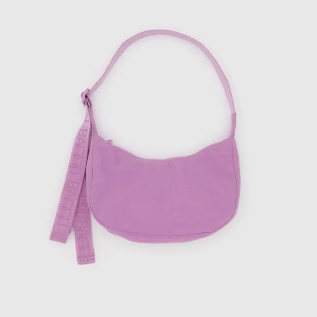 Peony Small Nylon Crescent Bag