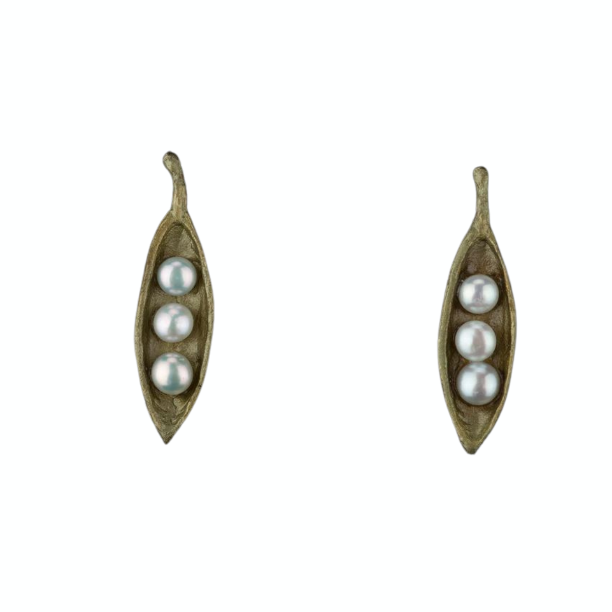 Pea Pod Petite Three Pearl Drop Earring