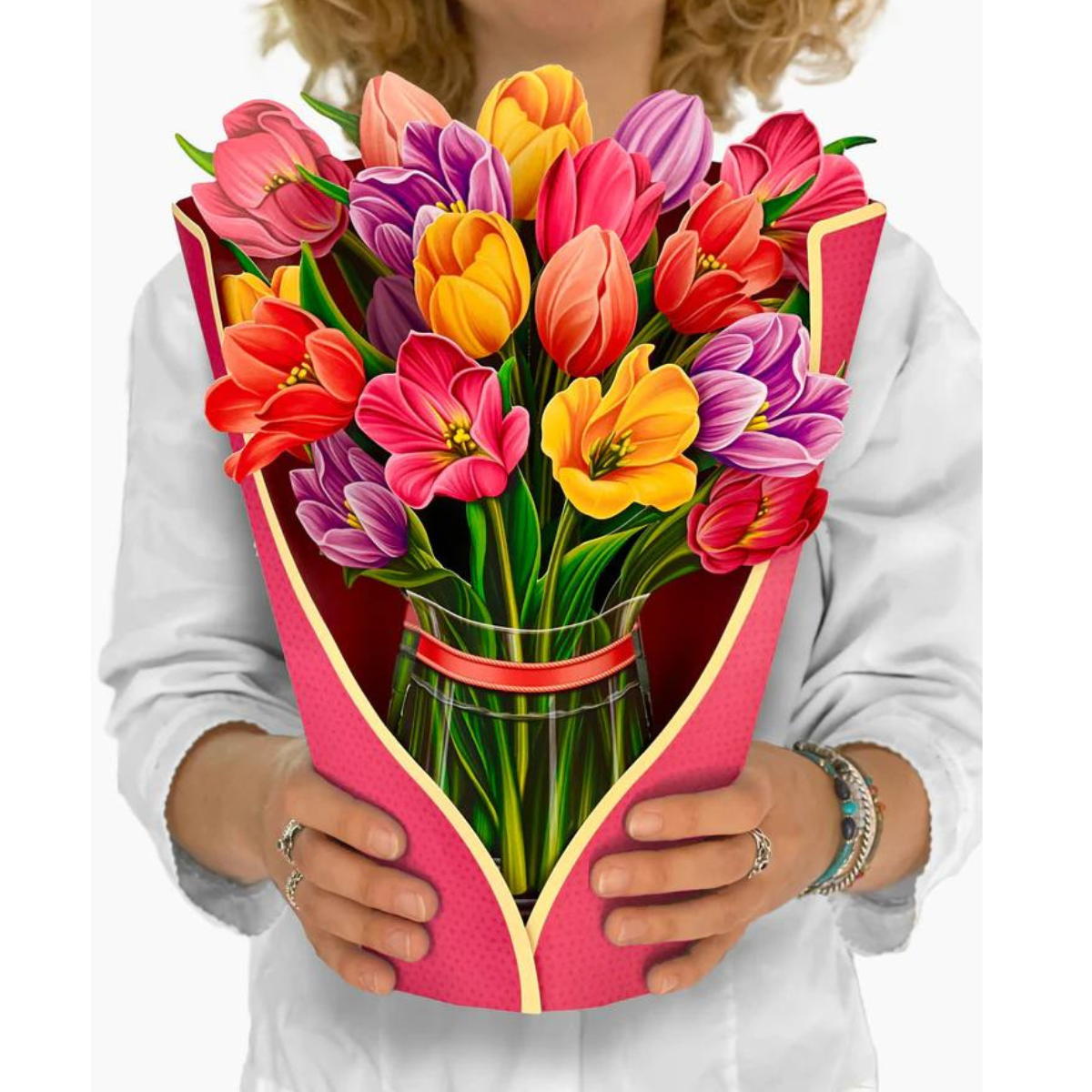 Festive Tulips Pop-up Card