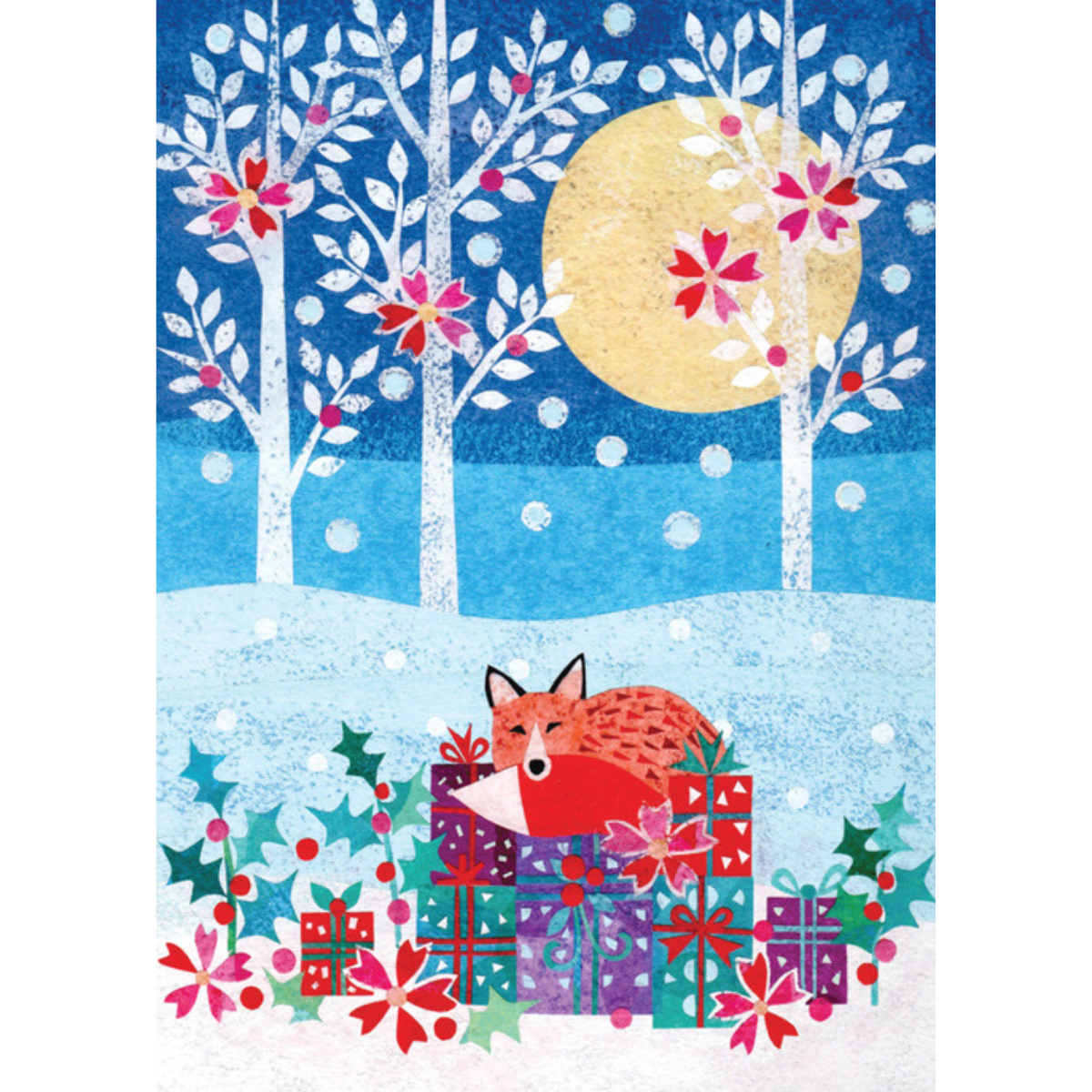 Fox with Presents Boxes Cards