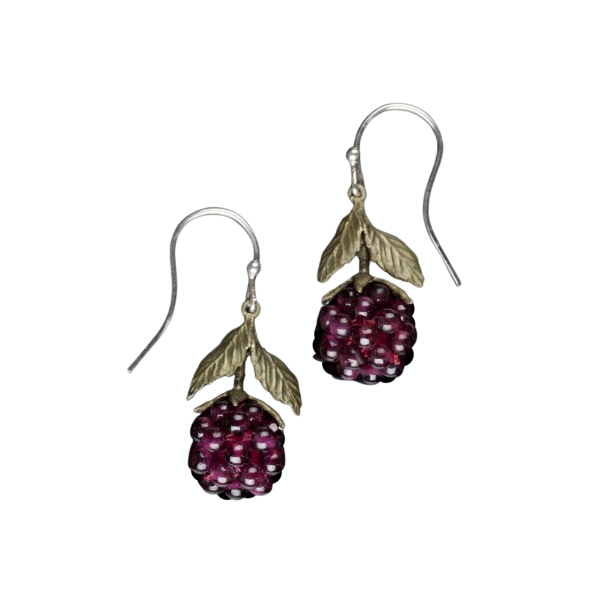 Raspberry Wire Drop Earrings