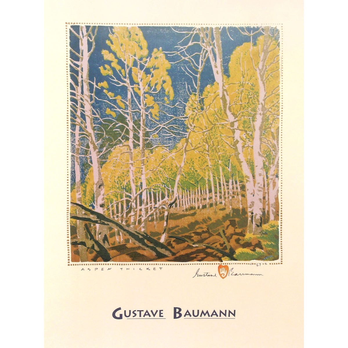 Gustave Baumann Aspen Thicket Poster