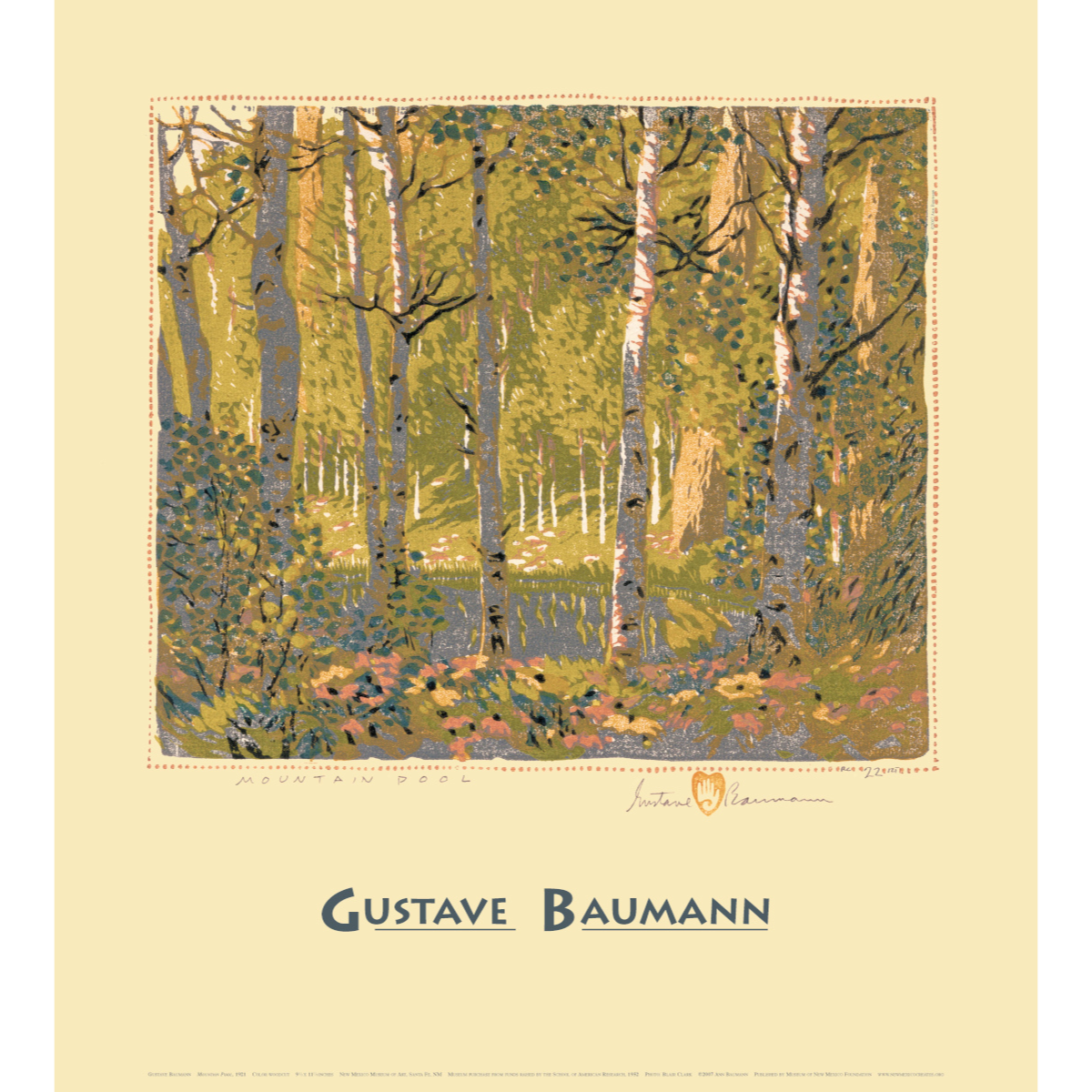 Gustave Baumann Mountain Pool Poster
