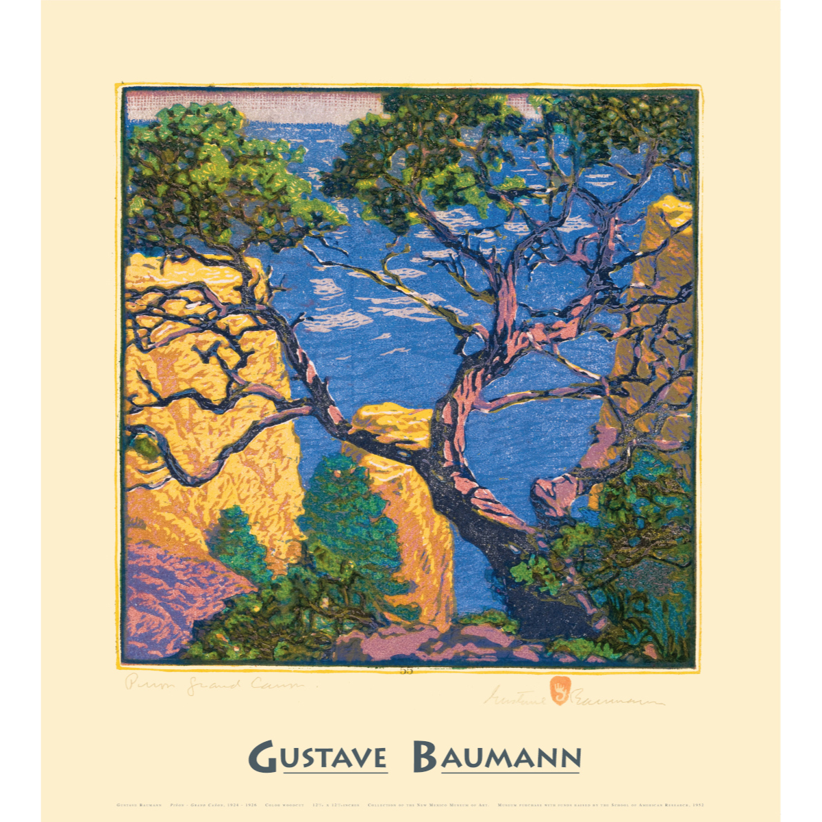 Gustave Baumann Pinon Grand Canyon Poster