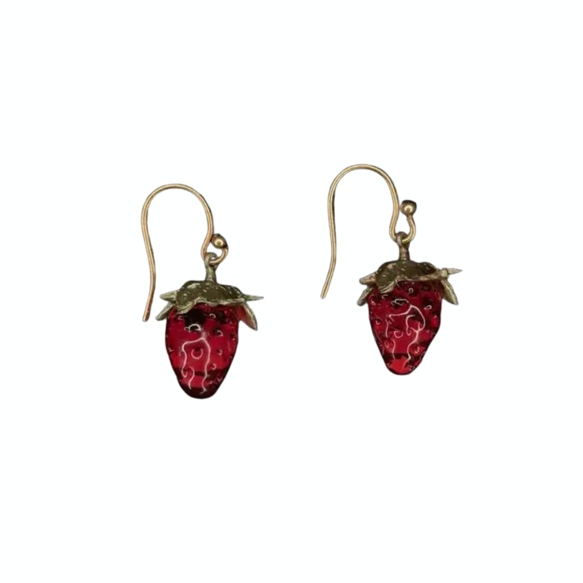 Strawberry Dainty Wire Earrings