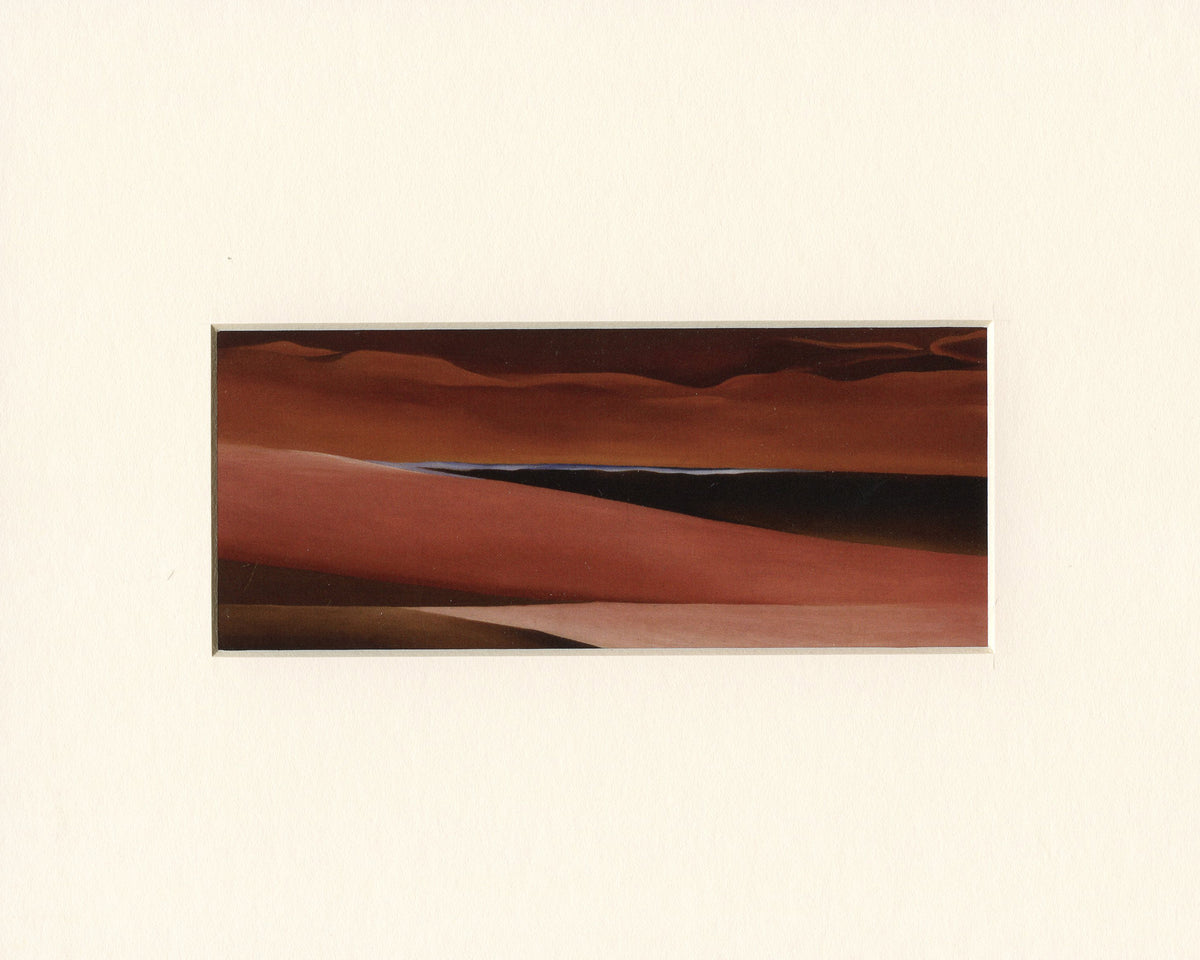 Georgia O&#39;Keeffe Bear Lake Matted Print