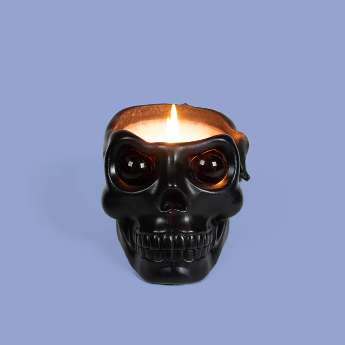 Skull Candle with Crystal Eyeballs