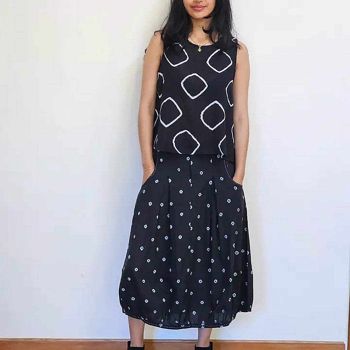YAZA Hiroko Shibori Skirt
