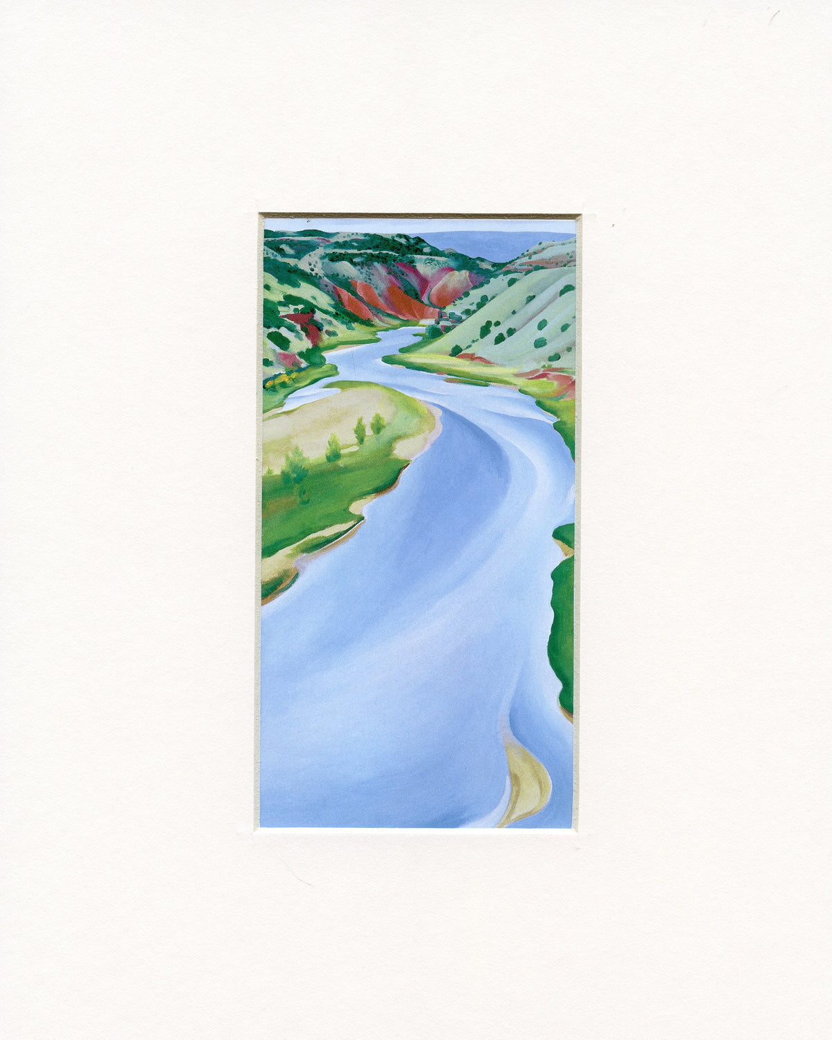 Georgia O&#39;Keeffe Chama River, Ghost Ranch Matted Print