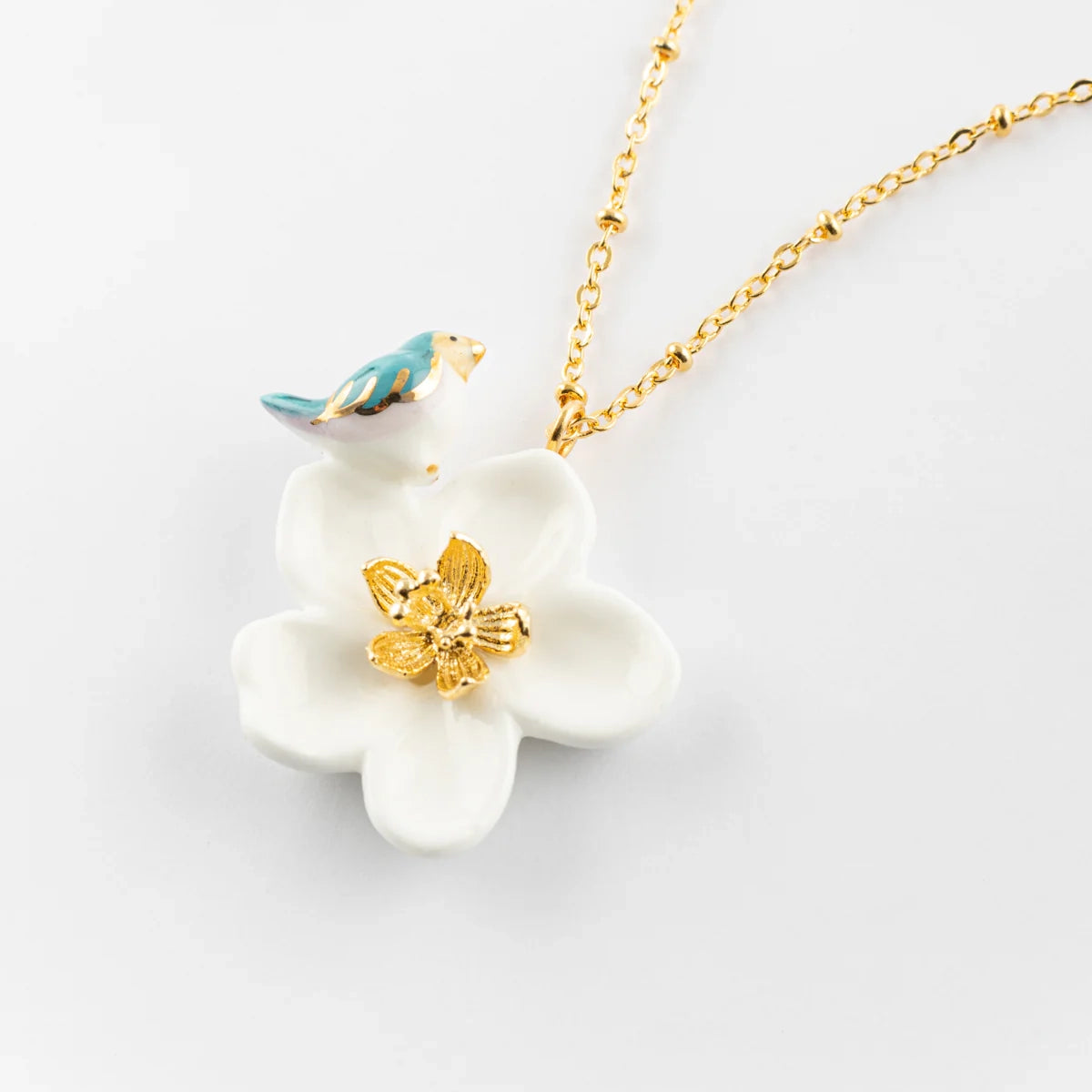 Bird and Blossom Necklace