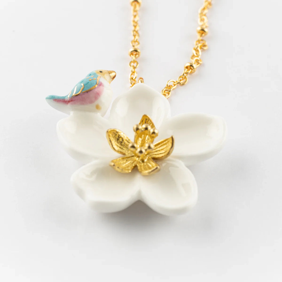 Bird and Blossom Necklace