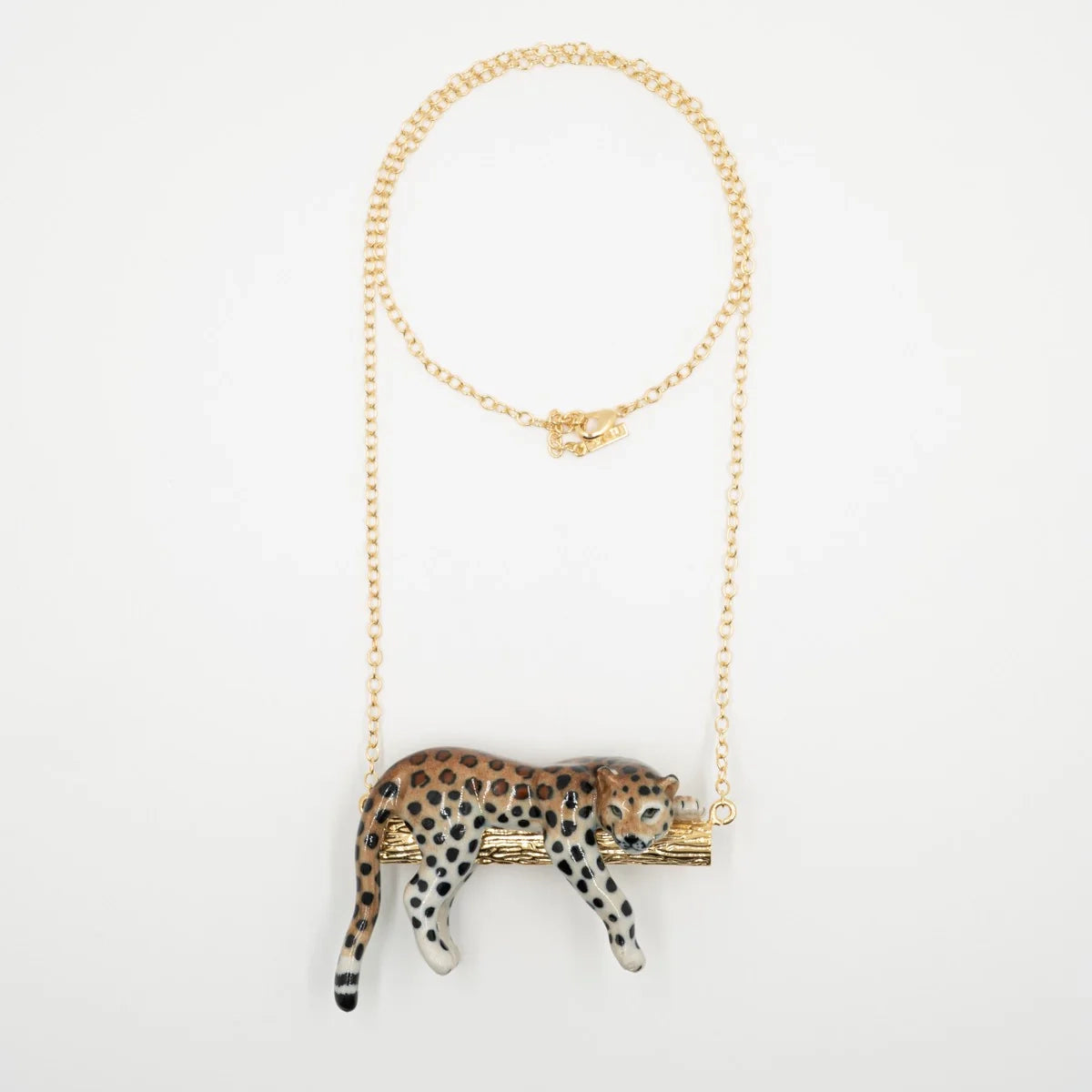 Leopard on a Branch Necklace
