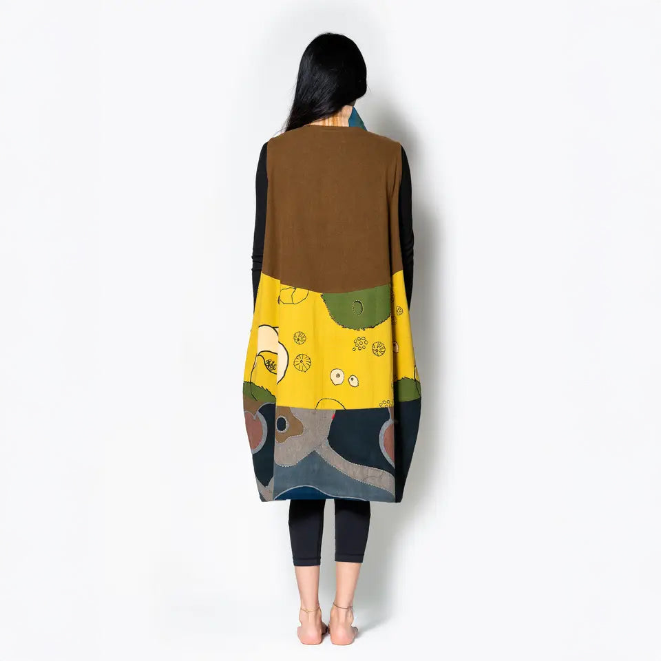 YAZA Kasur Batik Art Vest Mustard