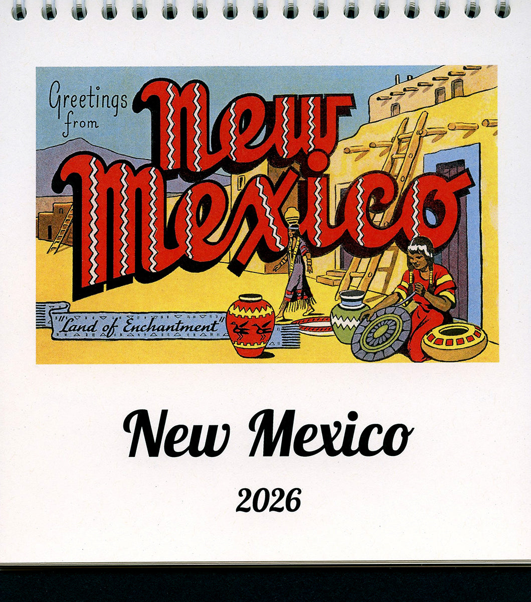 2026 Greetings from New Mexico Easel Desk Calendar