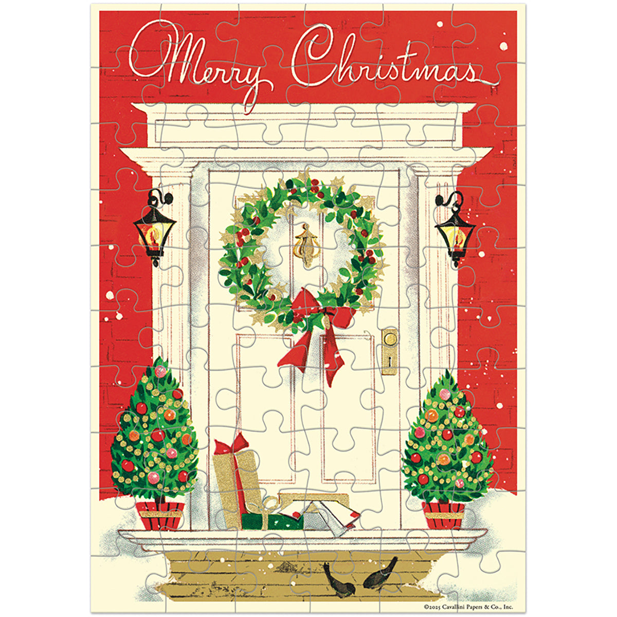 Christmas Home Puzzle Greeting Card
