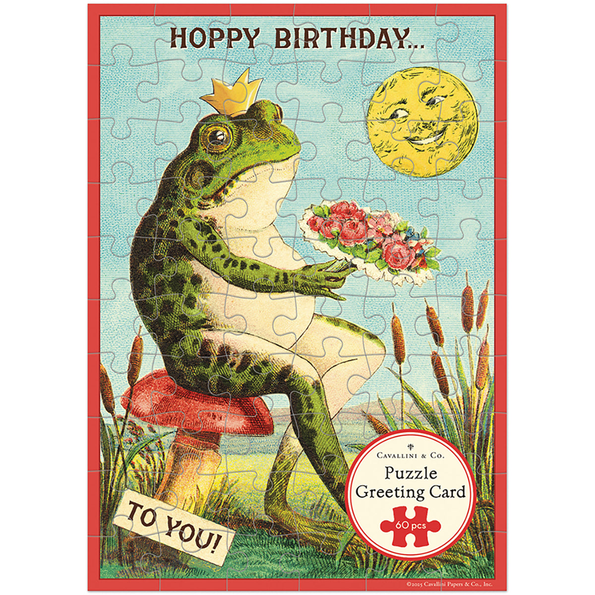 Happy Birthday Frog Puzzle Greeting Card