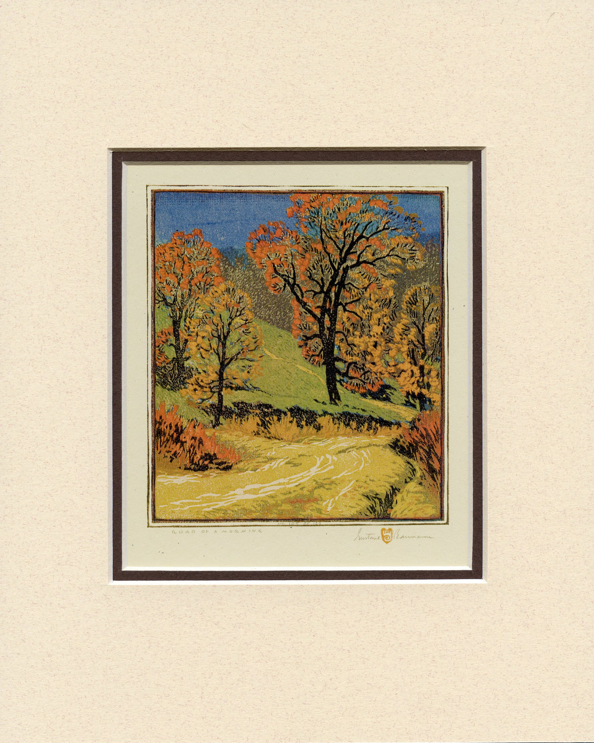 Gustave Baumann Road of a Morning Matted Print