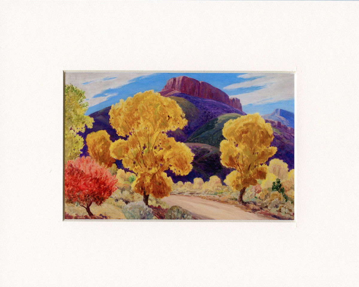 Sheldon Parsons View Near Otowi Matted Print