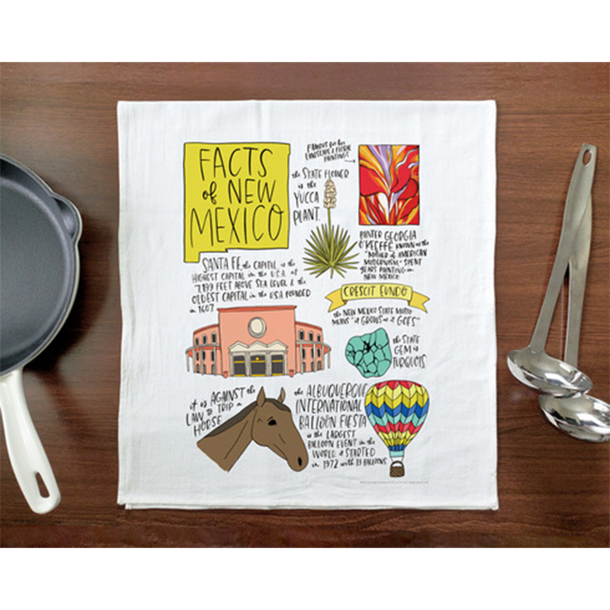 New Mexico State Facts Kitchen Towel
