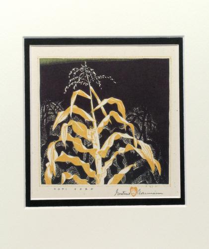 Gustave Baumann Hopi Corn Matted Note Card