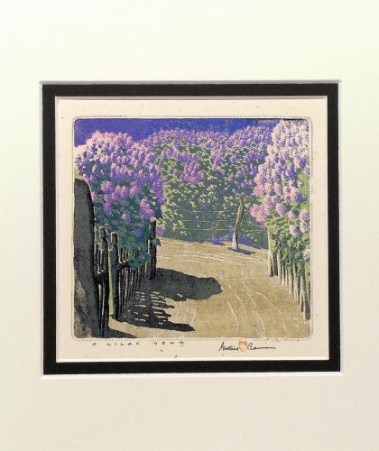 Gustave Baumann A Lilac Year Matted Print