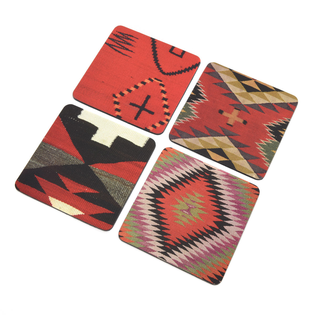 Native American Rug Coasters Rugs Four Coasters Set - Museum of New Mexico Foundation Shops