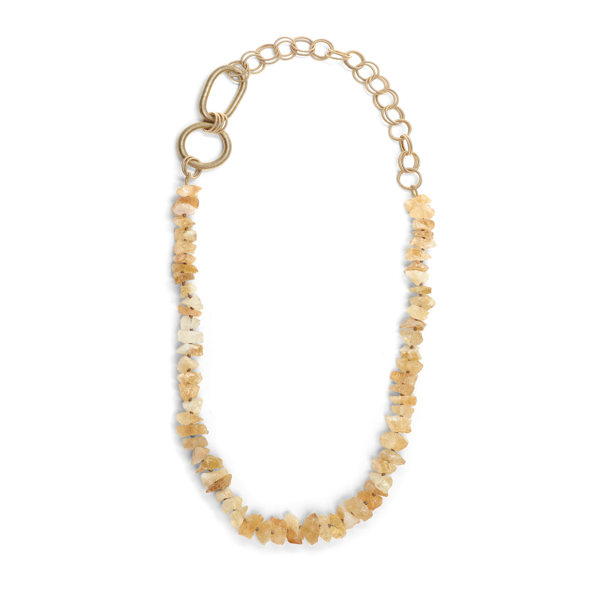 Citrine and Piano Wire Necklace
