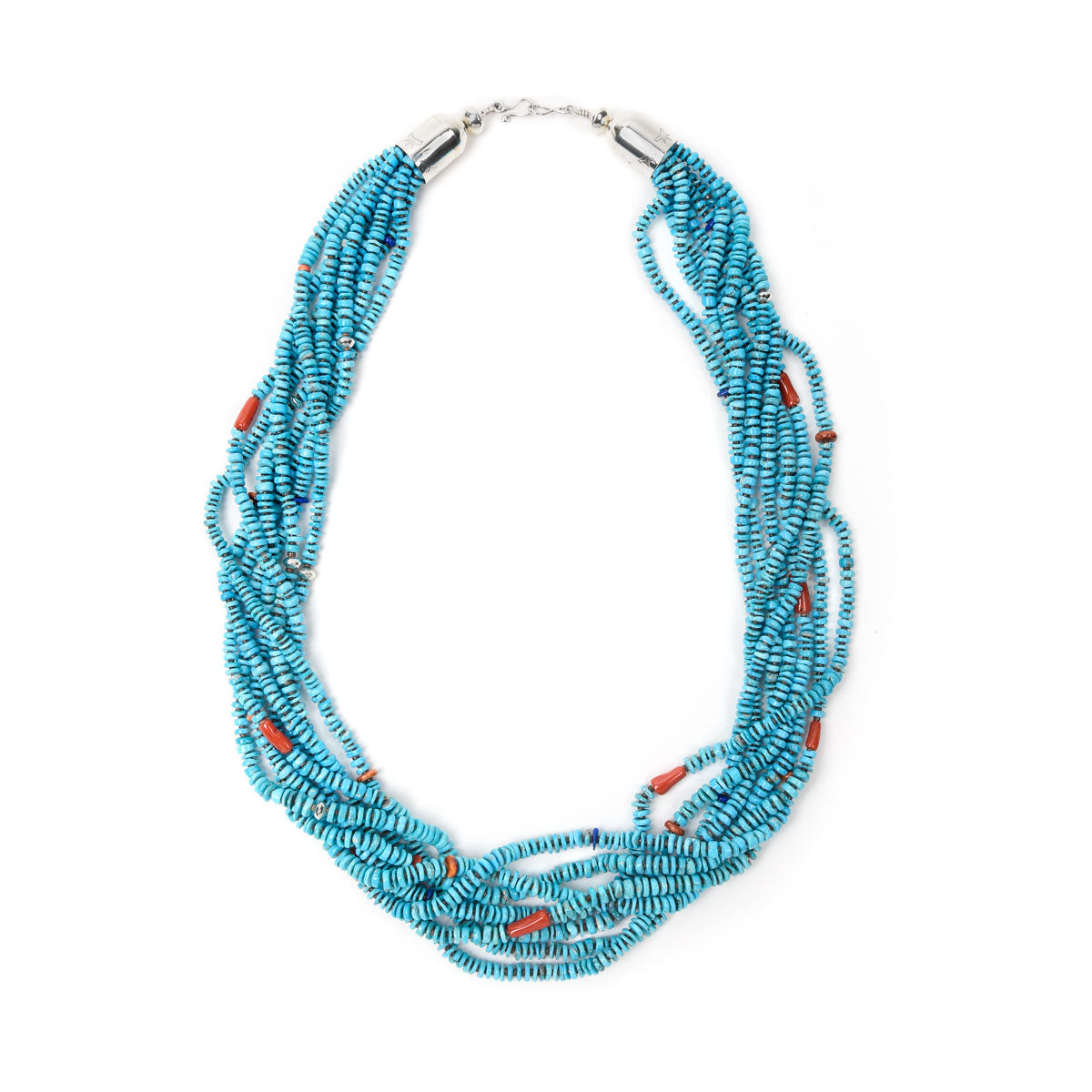 Colina Yazzie Eight Strand Sleeping Beauty Turquoise Necklace