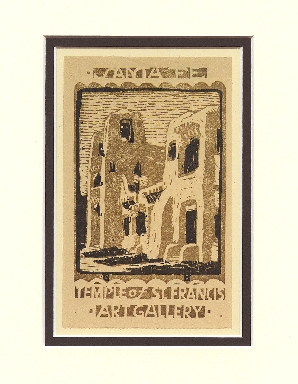 Gustave Baumann Temple of St. Francis Matted Print