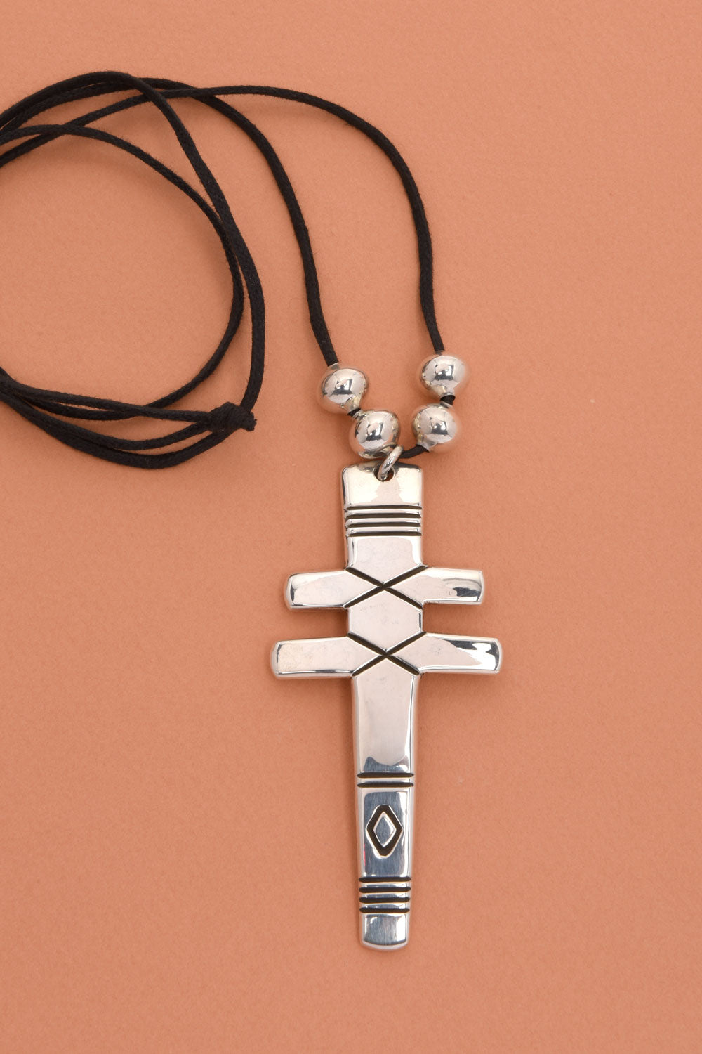 Cippy CrazyHorse Sterling Silver Cross Necklace