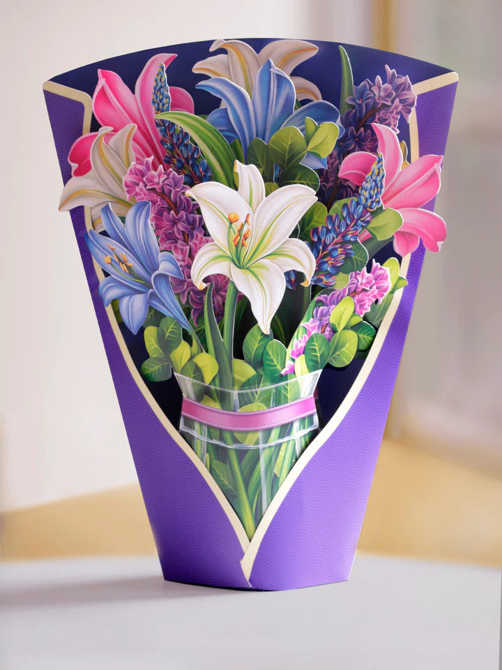 Lilies and Lupines Pop-up Card