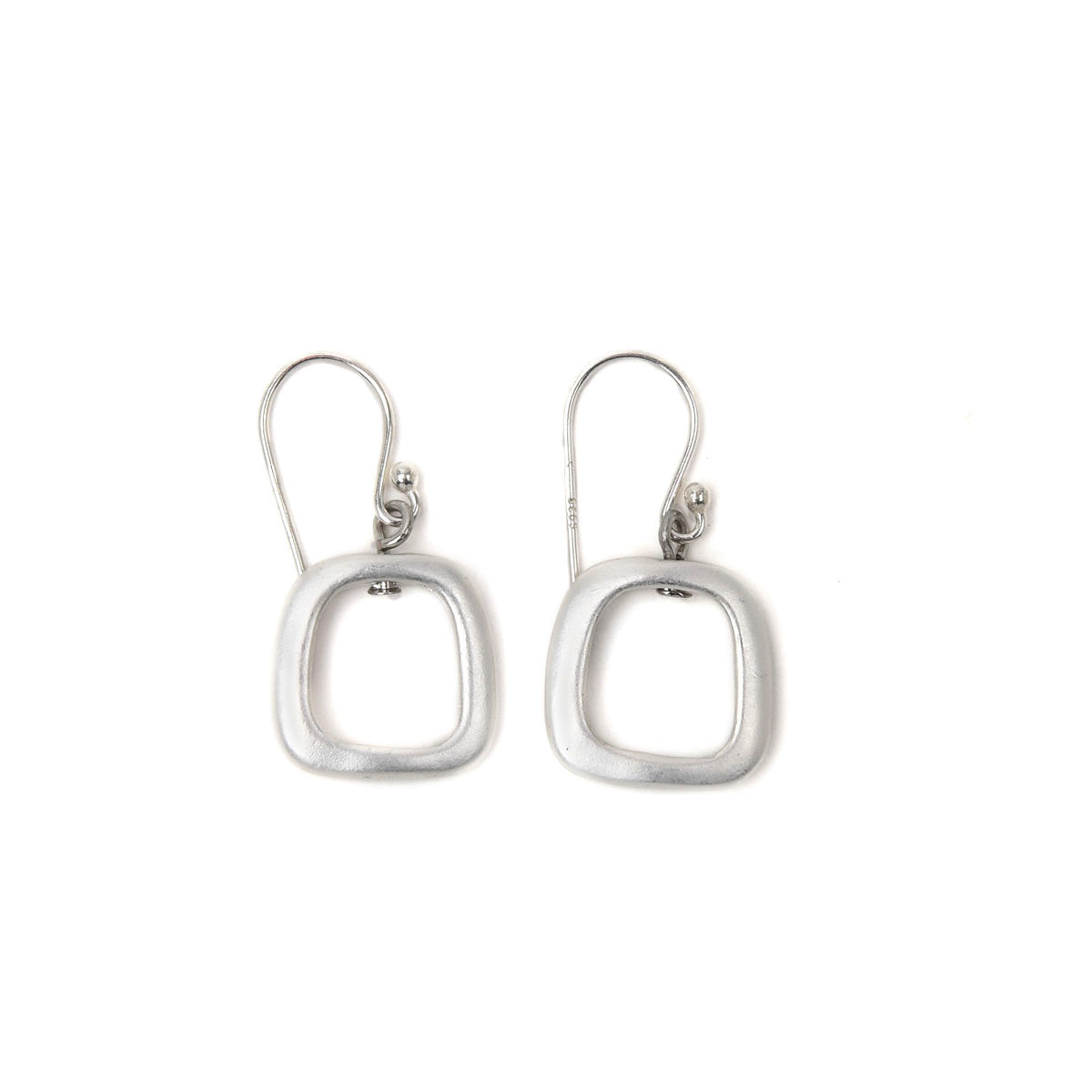 Silver Square Earrings