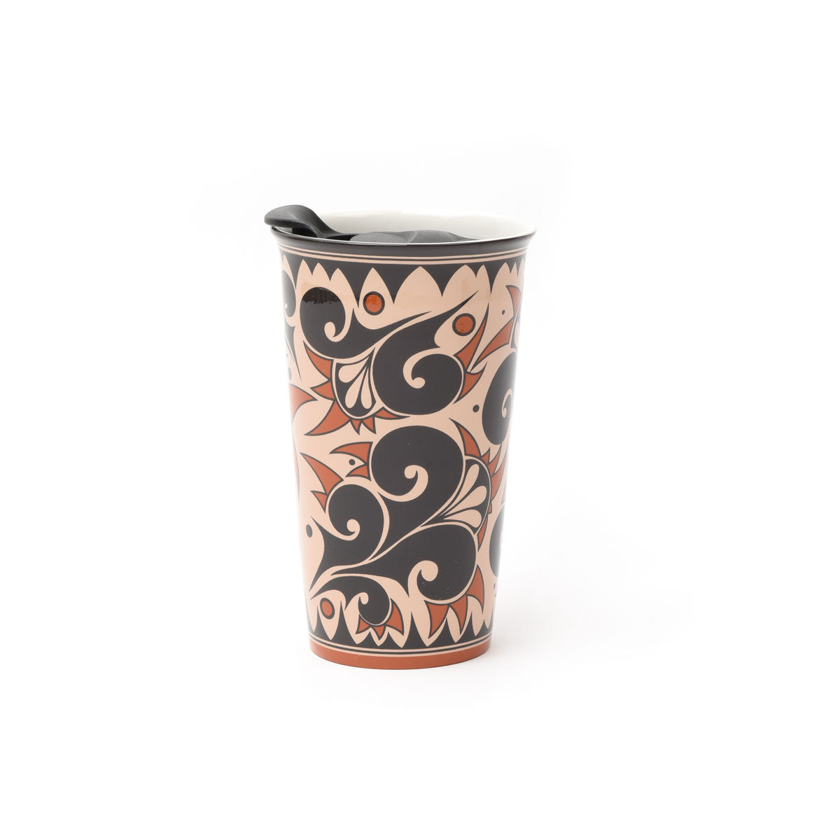 Lisa Holt and Harlan Reano Pueblo Pottery Ceramic Travel Mug