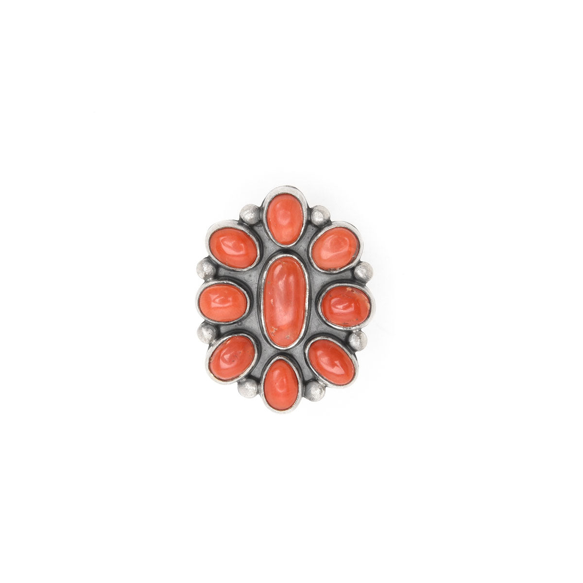 Leonard Chee Coral &amp; Sterling Silver Ring