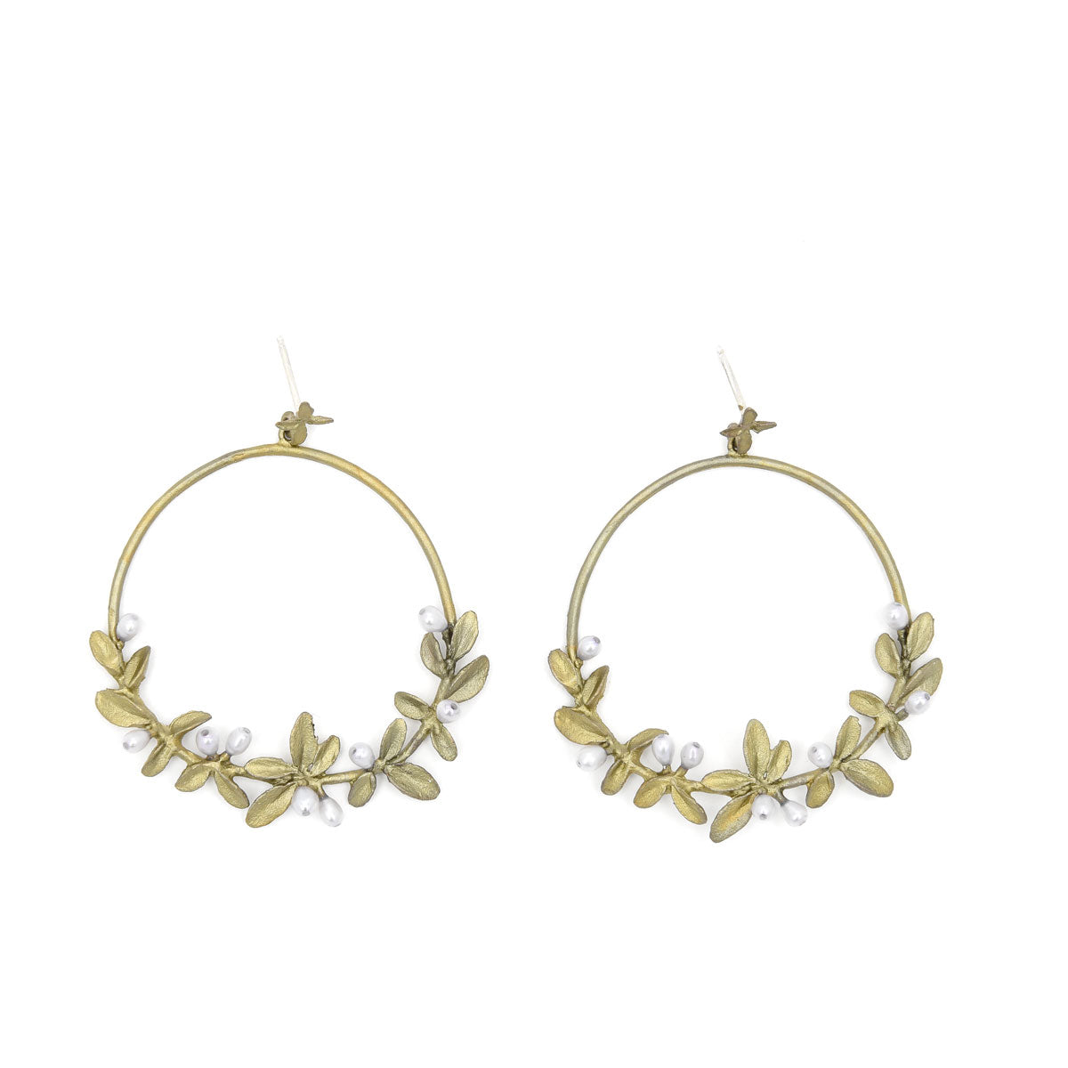 Flowering Thyme Hoop Post Earrings